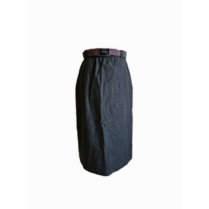 Vintage Escada Gray Secretary Pencil Skirt w/Belt (B2)